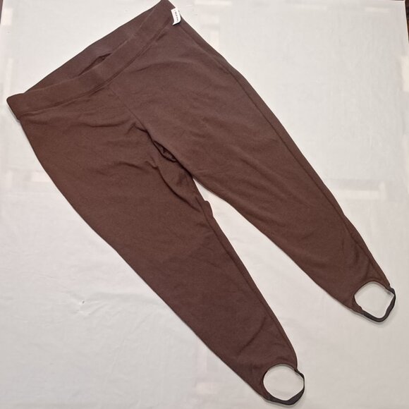 NEW Old Navy Earthen Brown High Waisted Fleece Lined Stirrup Leggings - Picture 3 of 8
